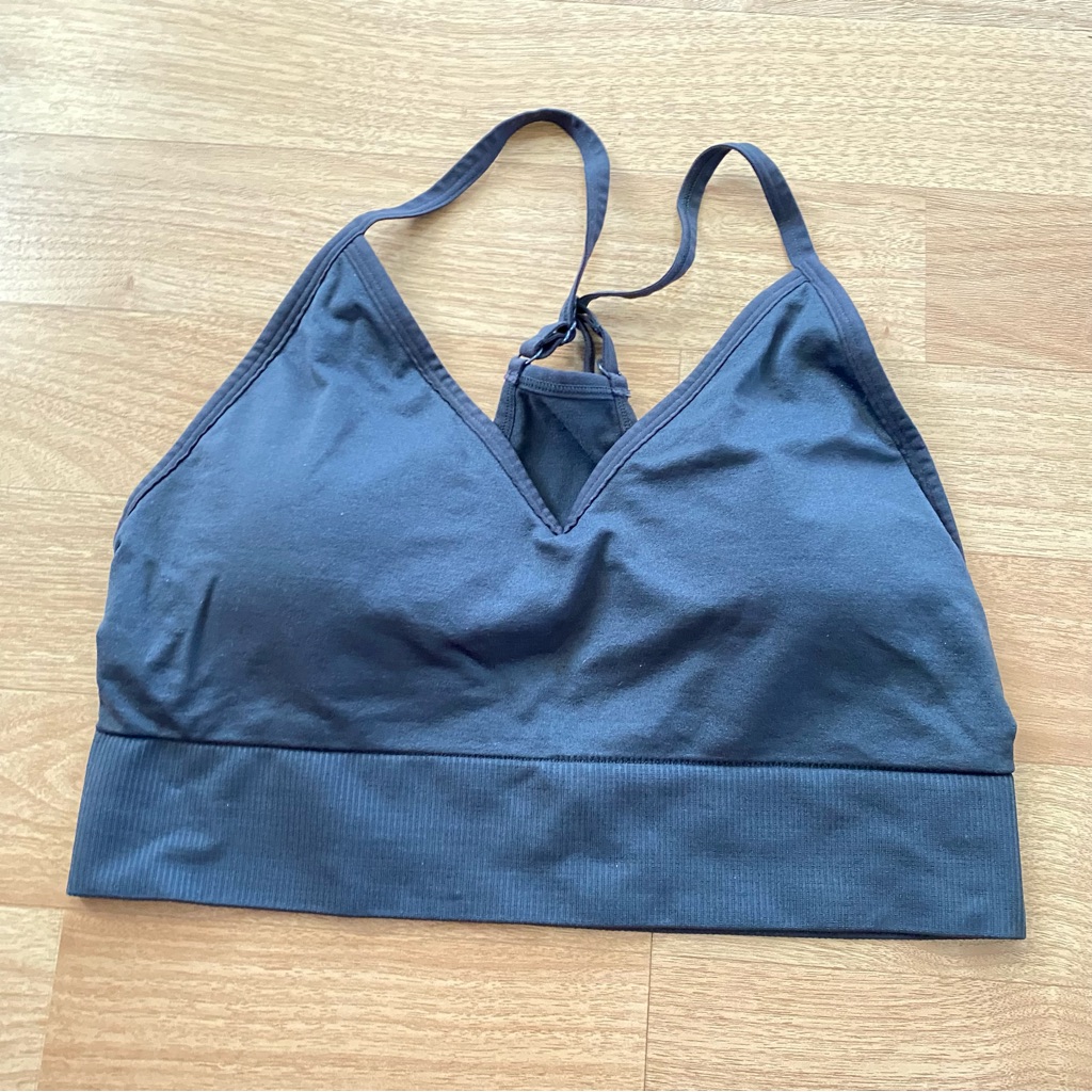 Pink Lightly Lined Seamless Charcoal Bralette